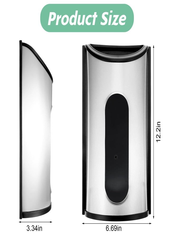 Limbeuuu 2 Pack Magnetic Wall Mounted Trash Bag Holder, Grocery Bag Holder Stainless Steel Kitchen Trash Bags Organizer Anti-Fingerprints Magnet and Scraw for Kitchen Garage Barn Storage Room - Image 2